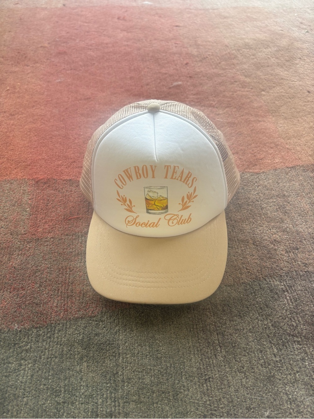 NEW - David & Young Camel/Cream Mesh Trucker Hat - Cowboy Tears Social Club